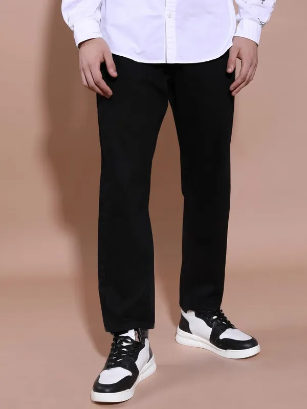 Highlander Men Black Relaxed Fit Jeans