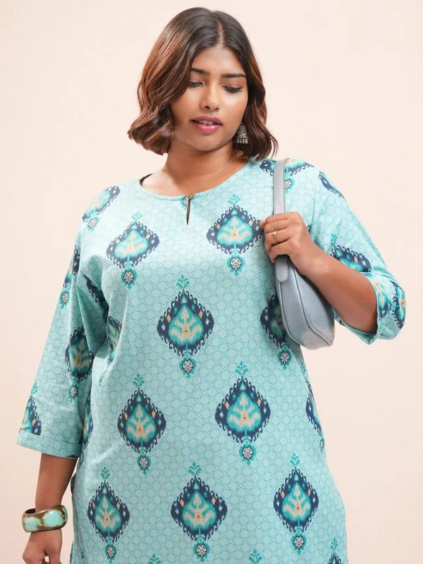 Vishudh Women Blue Printed Tunic