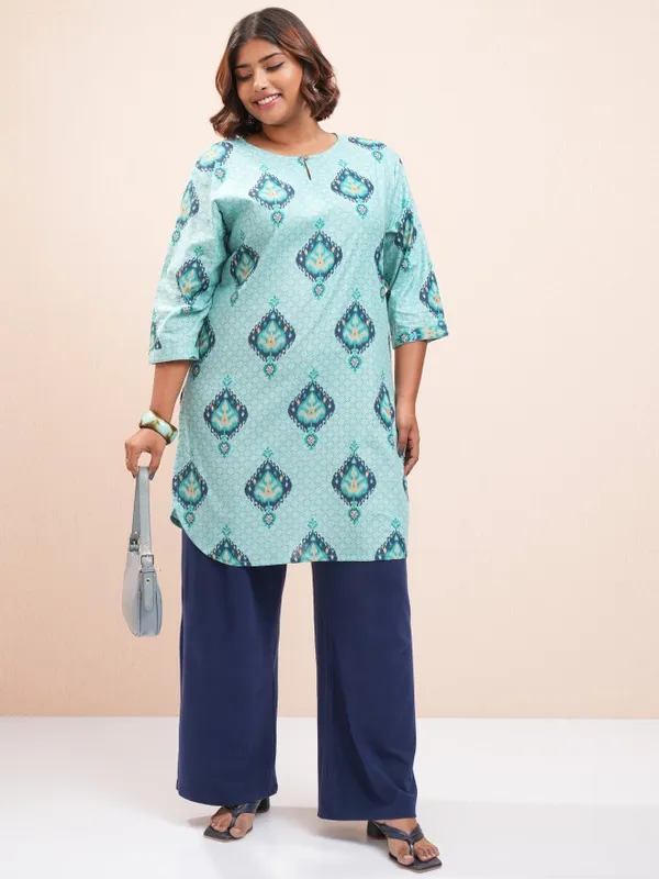 Vishudh Women Blue Printed Tunic