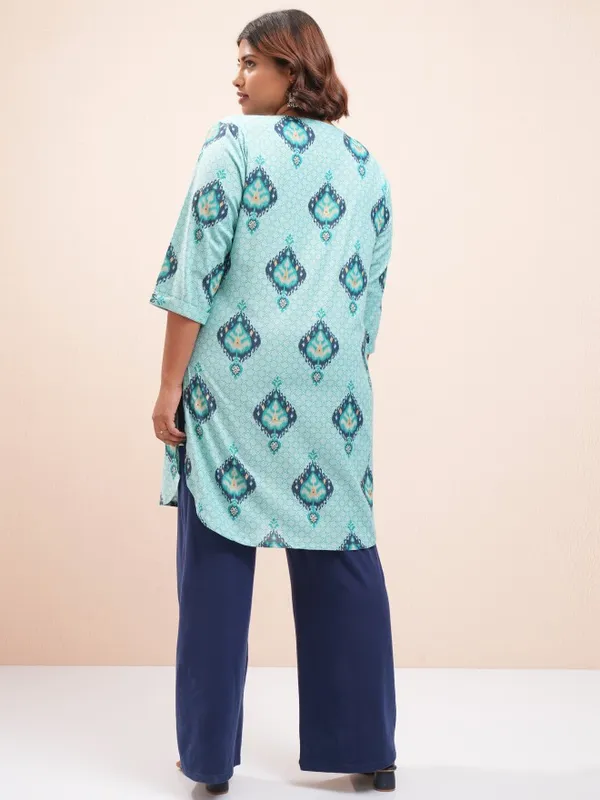 Vishudh Women Blue Printed Tunic