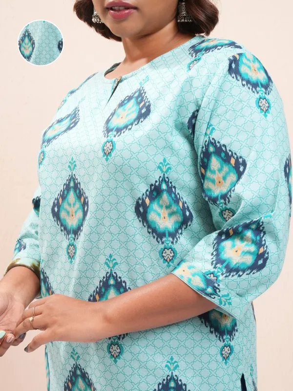 Vishudh Women Blue Printed Tunic