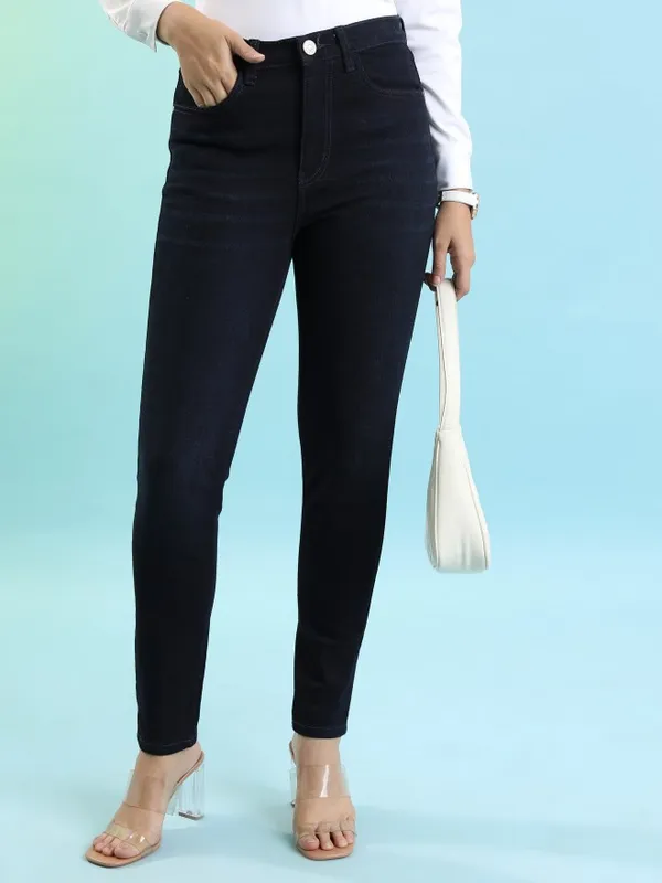 Tokyo Talkies Women Blue Skinny Fit Stretchable Jeans