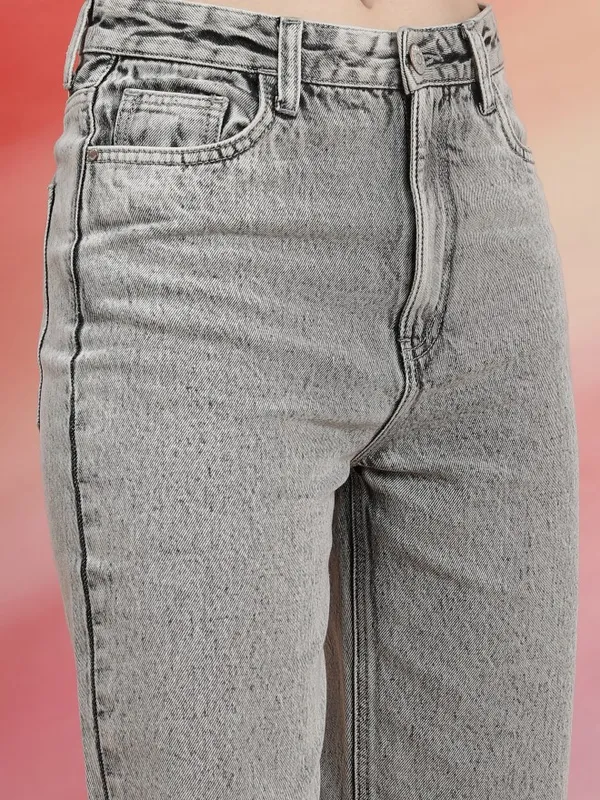  Tokyo Talkies Women Grey Relaxed Fit Clean Look Jeans