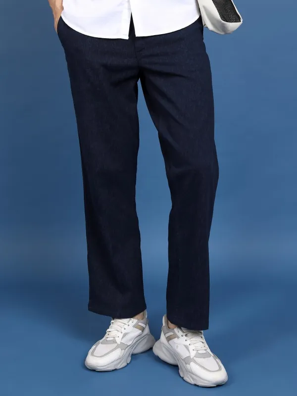 Men Regular Fit Casual Trousers