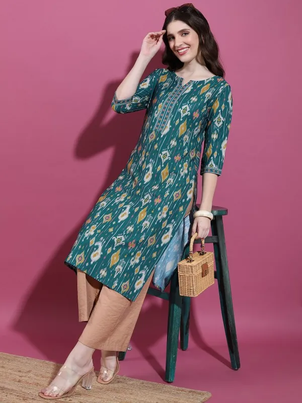 Printed Straight Kurta