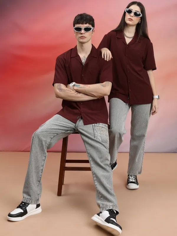 Unisex Oversized Fit Casual Shirt