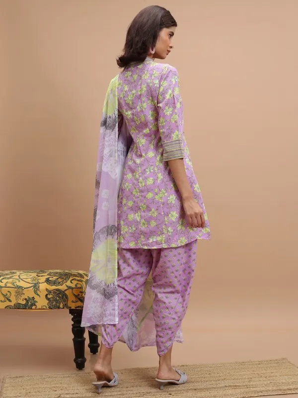  Ketch Women Mauve Printed Kurta Sets