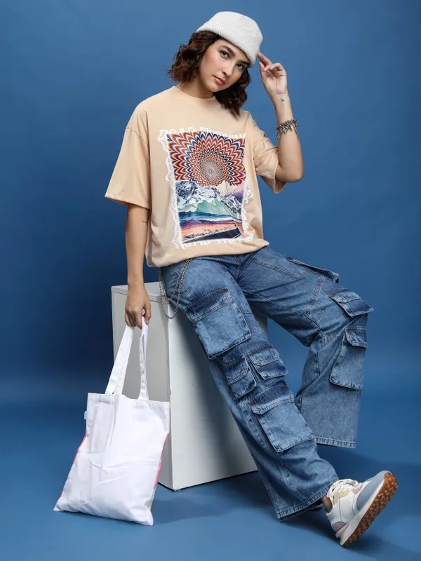 Printed Oversized Fit T-Shirt