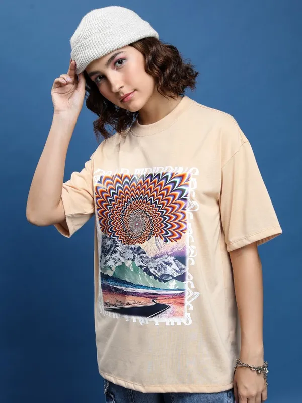 Printed Oversized Fit T-Shirt