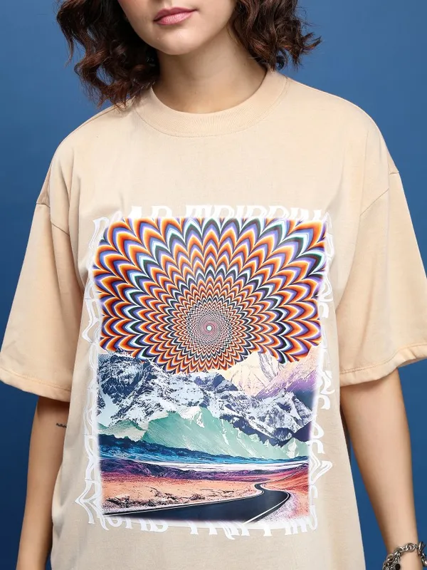 Printed Oversized Fit T-Shirt