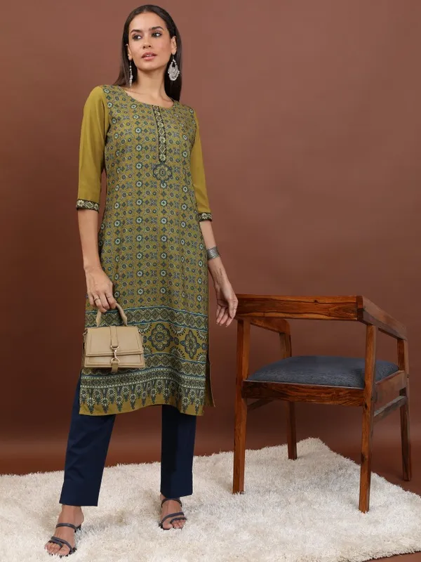 Printed Straight Kurta