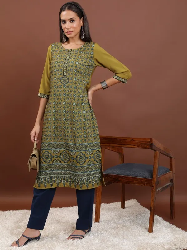 Printed Straight Kurta