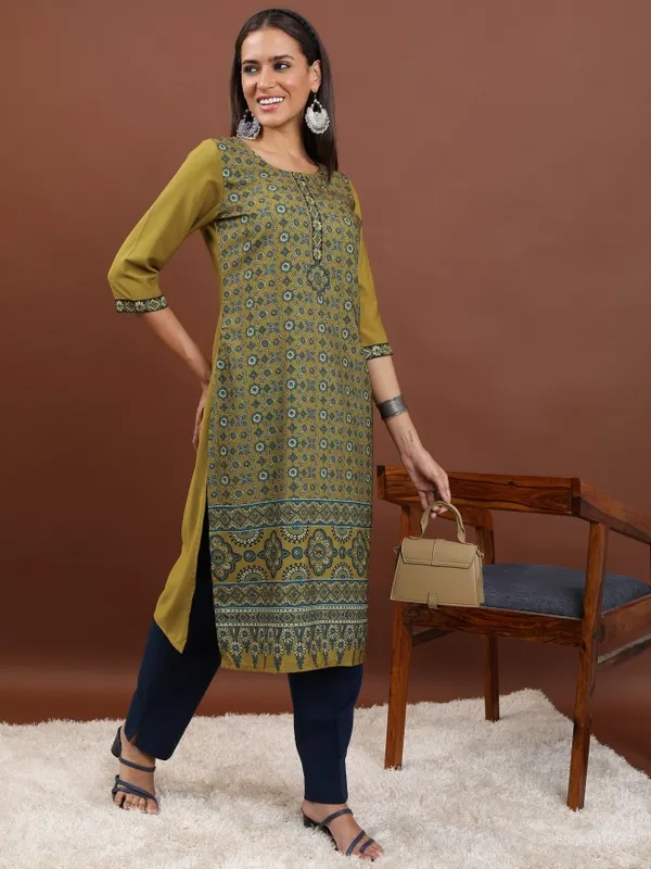 Printed Straight Kurta