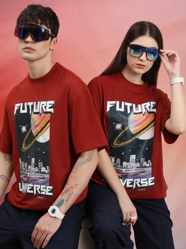 Unisex Printed Round Neck T-Shirt