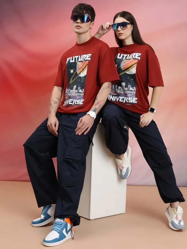 Unisex Printed Round Neck T-Shirt