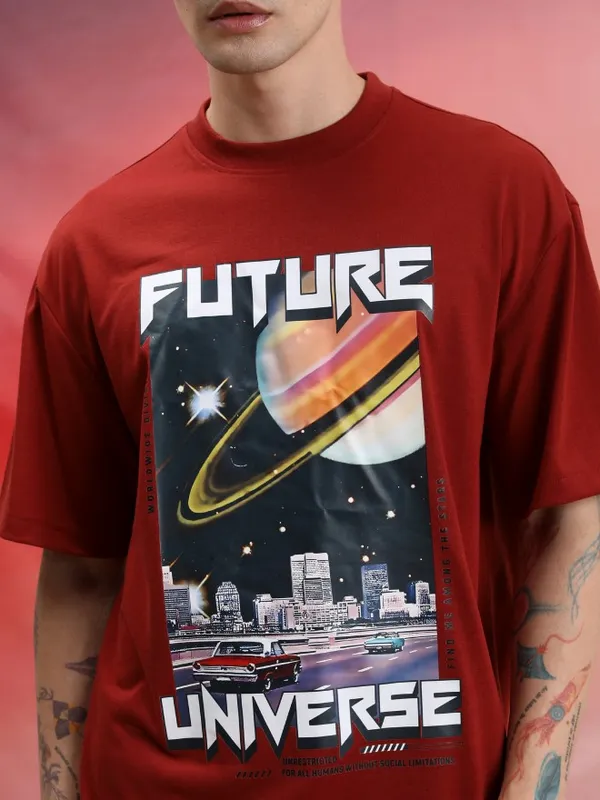 Unisex Printed Round Neck T-Shirt