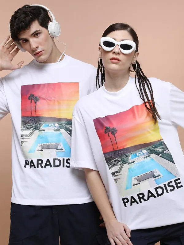Unisex Round Neck Printed T-Shirt