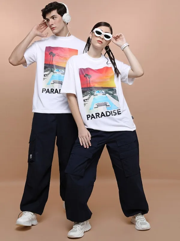 Unisex Round Neck Printed T-Shirt