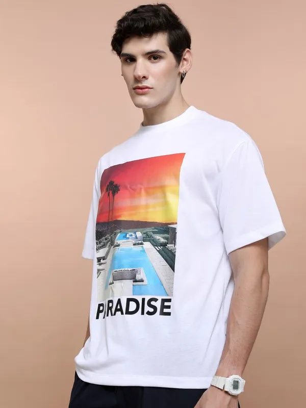 Unisex Round Neck Printed T-Shirt
