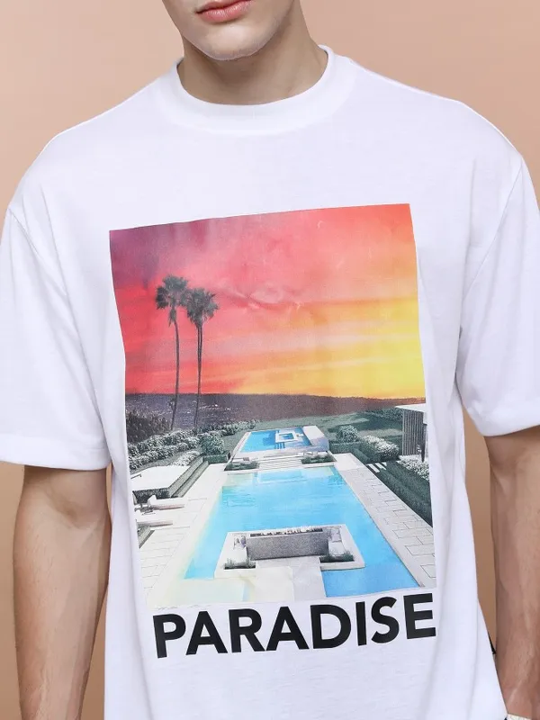 Unisex Round Neck Printed T-Shirt