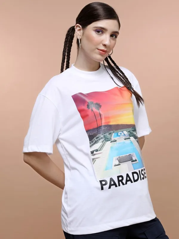 Unisex Round Neck Printed T-Shirt