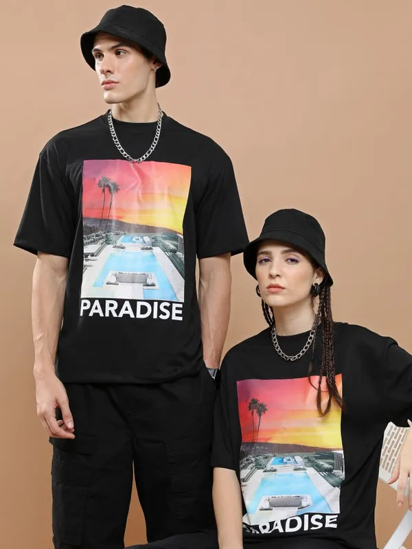 Unisex Round Neck Printed T-Shirt