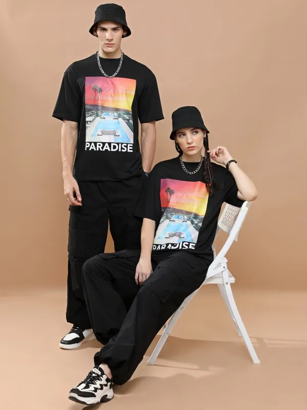 Unisex Round Neck Printed T-Shirt