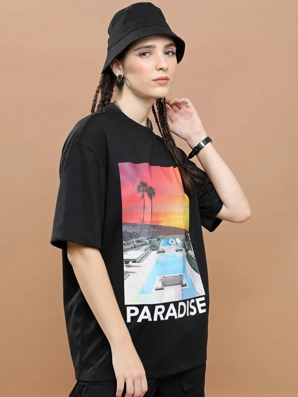 Unisex Round Neck Printed T-Shirt