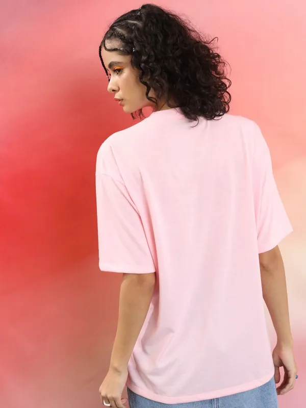 Tokyo Talkies Women Pink Printed Round Neck T-Shirts