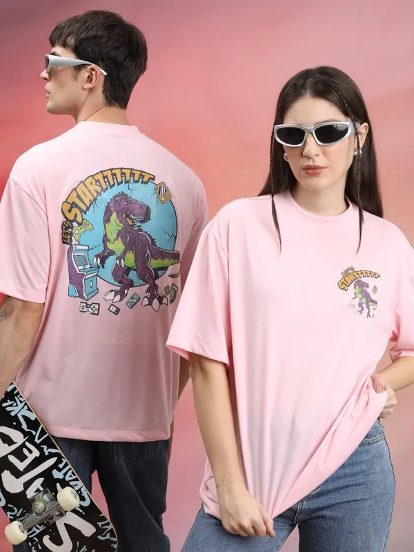 Unisex Printed Round Neck T-Shirt