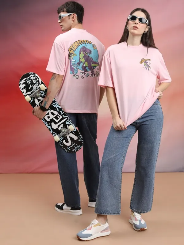 Unisex Printed Round Neck T-Shirt