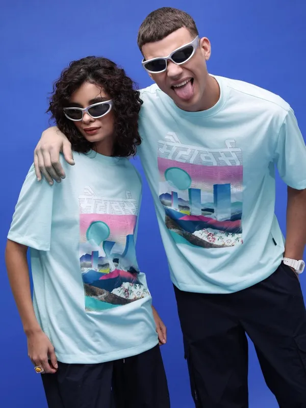 Unisex Printed Round Neck T-Shirt