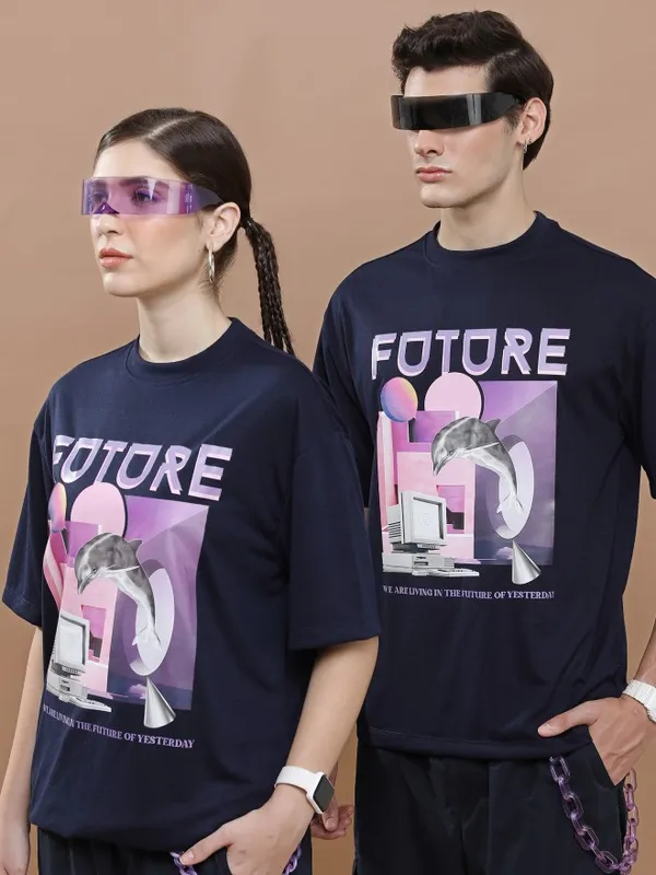 Unisex Round Neck Printed T-Shirt