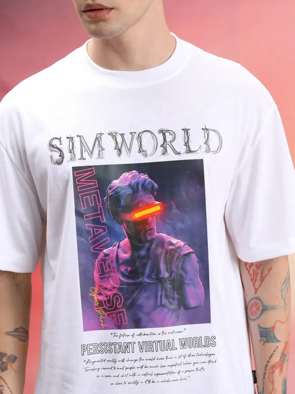 Unisex Printed Round Neck T-Shirt