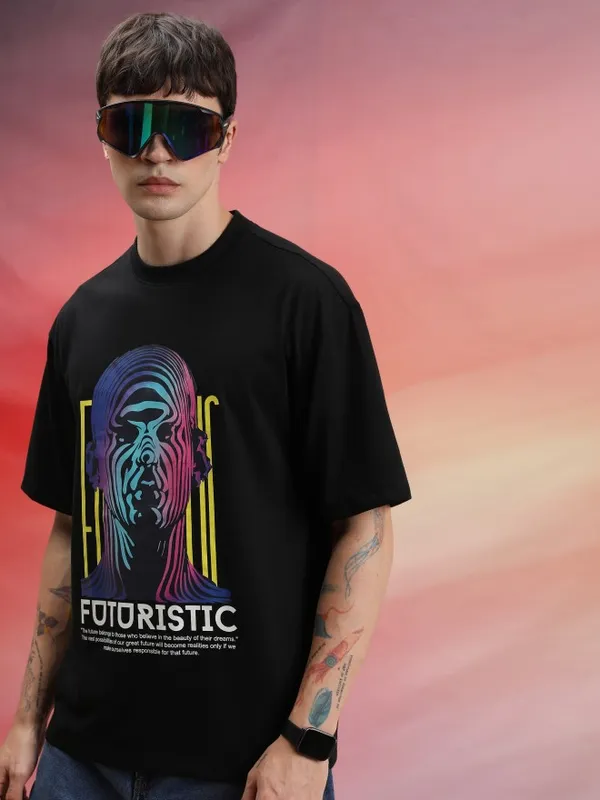 Unisex Printed Round Neck T-Shirt
