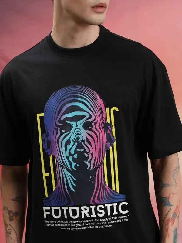 Unisex Printed Round Neck T-Shirt