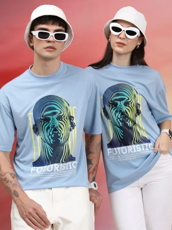 Unisex Printed Round Neck T-Shirt