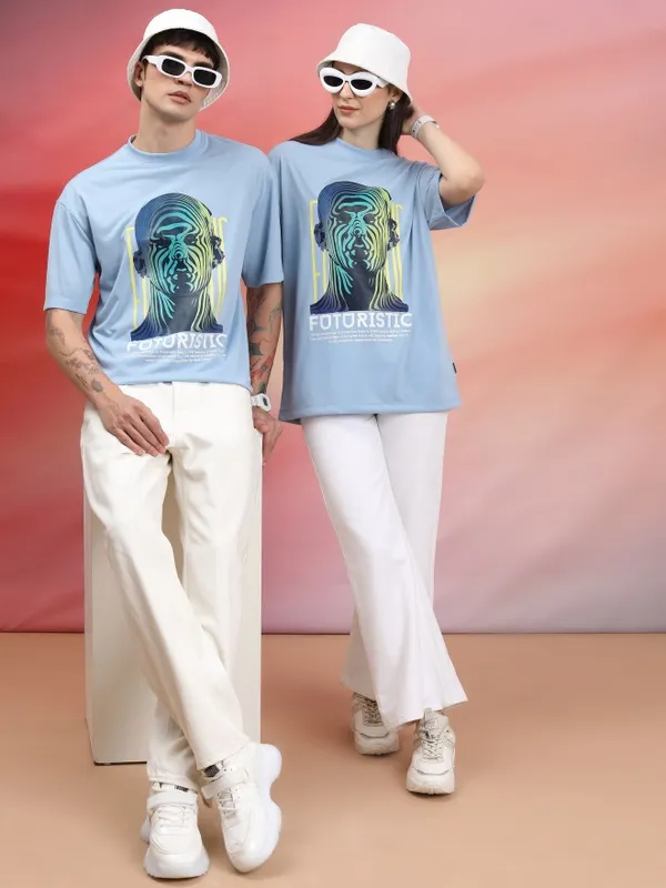 Unisex Printed Round Neck T-Shirt