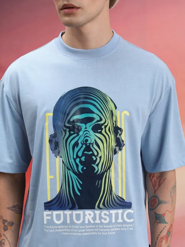 Unisex Printed Round Neck T-Shirt