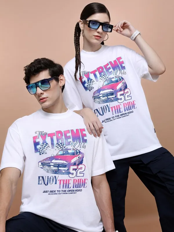 Unisex Round Neck Printed T-Shirt