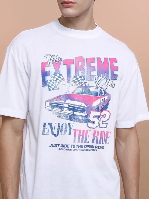 Unisex Round Neck Printed T-Shirt