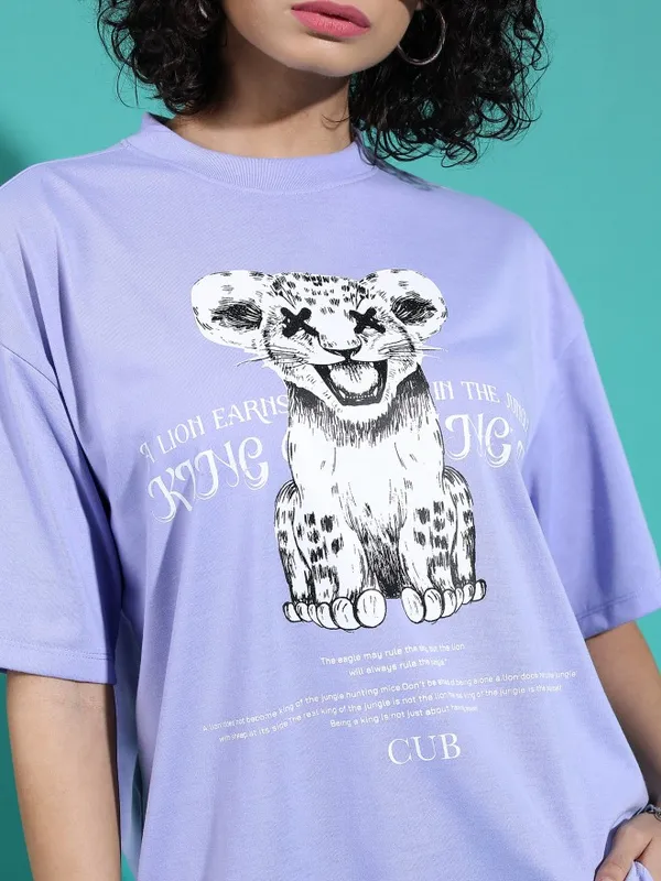 Printed Oversized Fit T-Shirt