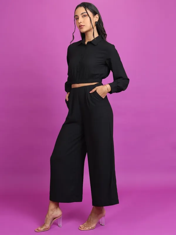 Tokyo Talkies Women Black Co-Ords