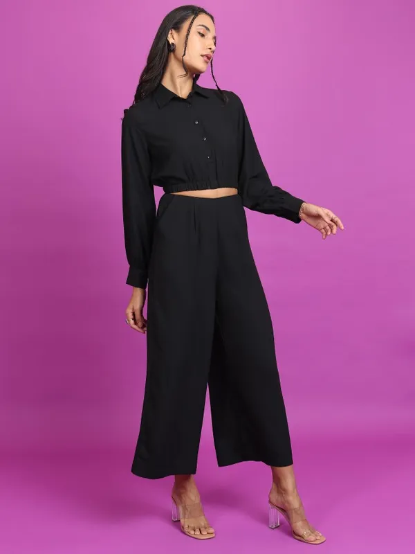  Tokyo Talkies Women Black Co-Ords