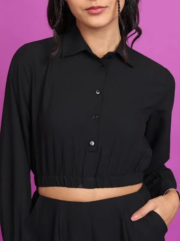  Tokyo Talkies Women Black Co-Ords