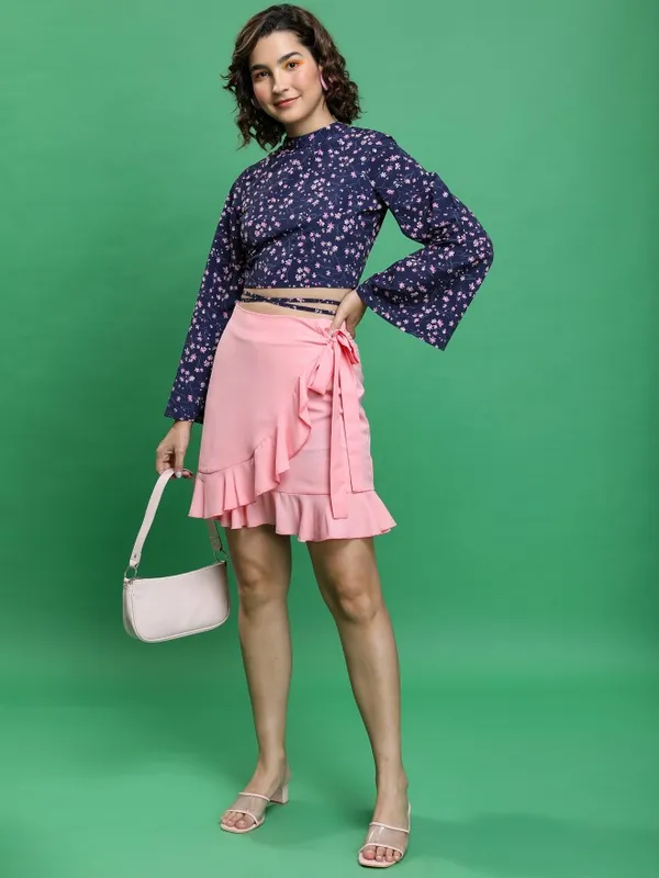 Tokyo Talkies Women Pink Mini Skirt