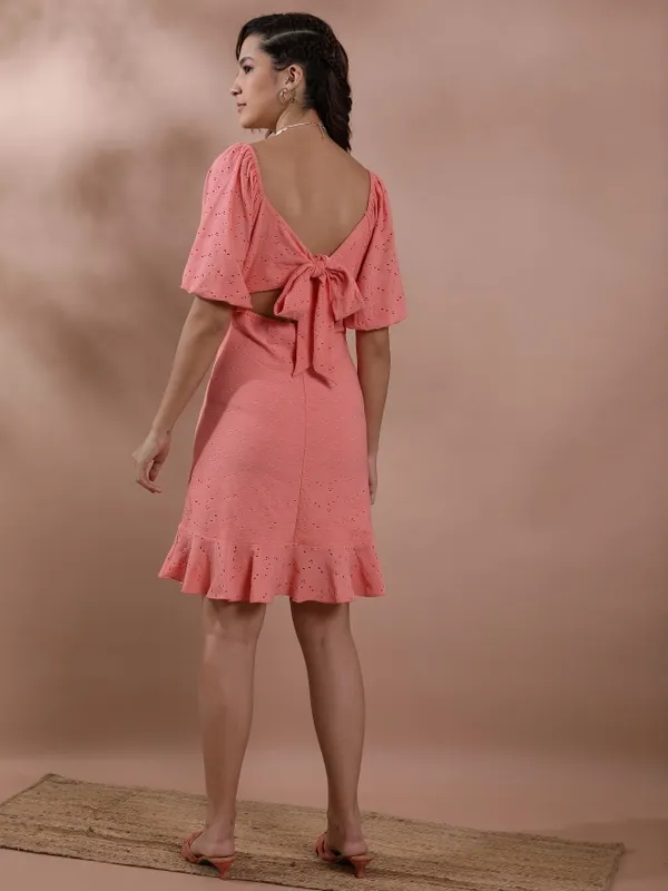 Solid Fit & Flare Dress