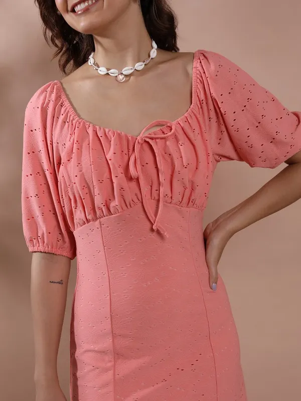 Solid Fit & Flare Dress