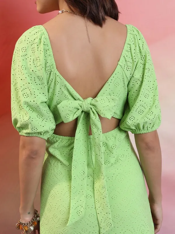 Solid Fit & Flare Dress