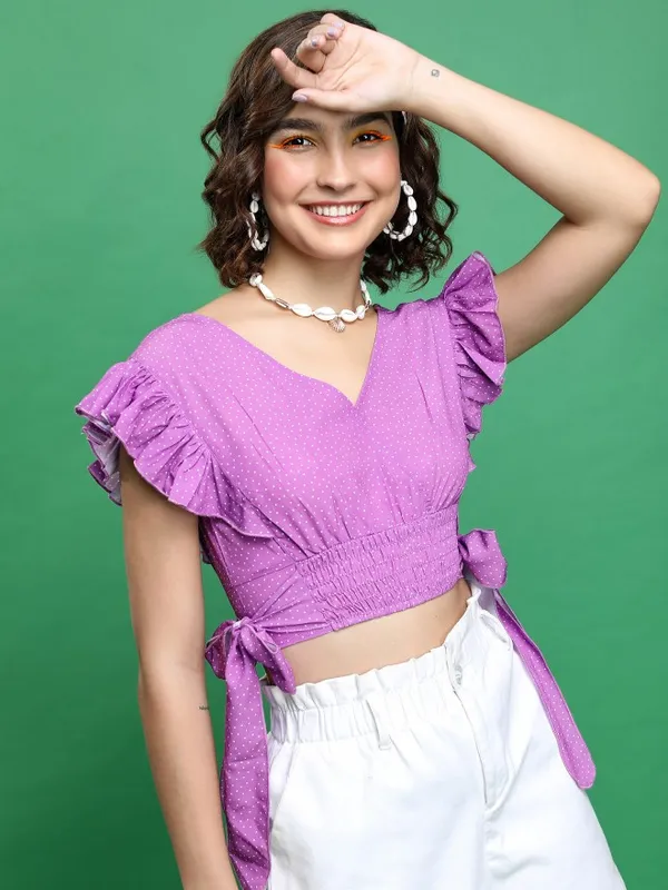 Printed Blouson Top